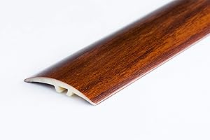 CEZAR Door Strip Threshold Transition Strip 40mm 7 Colours Wood Effect Cover Laminate Wooden Floor TMW Profiles (Walnut)
