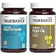 TrueBasics Advanced Multivitamin For Men & Women (60 Tablets) & Omega 3 Fish Oil (60 Capsules) | Combo Pack