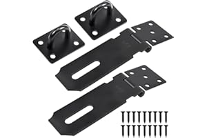 MARJORAMY 2Pcs Chiusura a Scatto per Porta Lucchetto Hasp in Acciaio Inossidabile con Viti, Sante in Acciaio Inox per Lucchetto, Per Ante di Armadi, Cassetti, Porte in Legno, Scatole Portaoggetti, Credenze