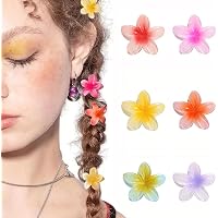 Huiguli 6 Stück Haarklammern Blumen-Form – Sonnenblumen-Krallenklammern, Bunt, Für Dickes & Dünnes Haar