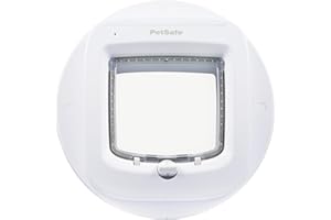 PetSafe - Cadre d'installation pour Chatière pour Puce électronique et Chatière à Fermeture Manuel - Polyvalent, Économe en Énergie, Facile à Installer - Blanc