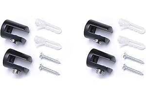 BSM Marketing - Supporto per ripiano in vetro, spessore 4-6 mm, colore: Nero opaco (4)