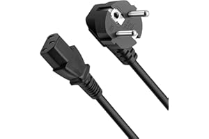 DTK C13 Cavo di Alimentazione 3.0M IEC 320 C13 3 * 0,75mm2 EUR 3 Poli per PC Computer, Stampante, Monitor, TV, proiettore, PS3 / PS4 PRO, Attrezzatura DJ, Attrezzatura per palcoscenico (1Pack)