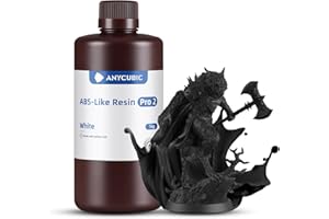 ANYCUBIC Résine ABS-Like Pro 2, Résine pour Imprimante 3D, Grande robustesse avec Haute Précision, Résine Photopolymère UV 405 nm pour Imprimante 3D LCD/DLP/SLA (Noir, 1000G)