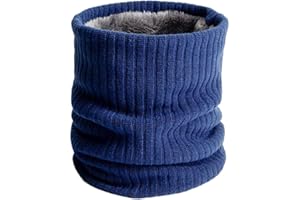 BOWTONG Neuer Winterschal für Herren und Damen, warm, gestrickt, Ringschals, Wolle, Fell, dick, Kinder, Plüsch, Halswärmer, Schal, Jungen, Kragen, Mädchen