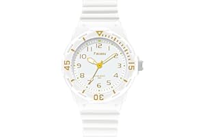 Facasu Analoge Kinderuhr für Jungen Mädchen,50M wasserdichte Quarzuhr für Kinder,Weiches Armband,leicht lesbare Uhr für Kinder Kleinkinder Lernen die Uhrzeit im Alter von 4–12 Jahren
