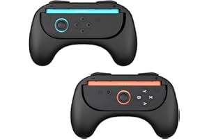 MoKo Griffe für Nintendo Switch 2 Joy-Con, Ergonomische Joycon Griff für Switch 2 Joy Cons Controller, Anti-Rutsch, 2 Pack (Schwarz)