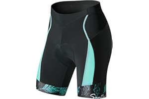 Santic Pantalon Ciclismo Mujer Corto Pantalones Bicicleta Mujer Montaña/MTB para Verano con la Badana/Almohadilla