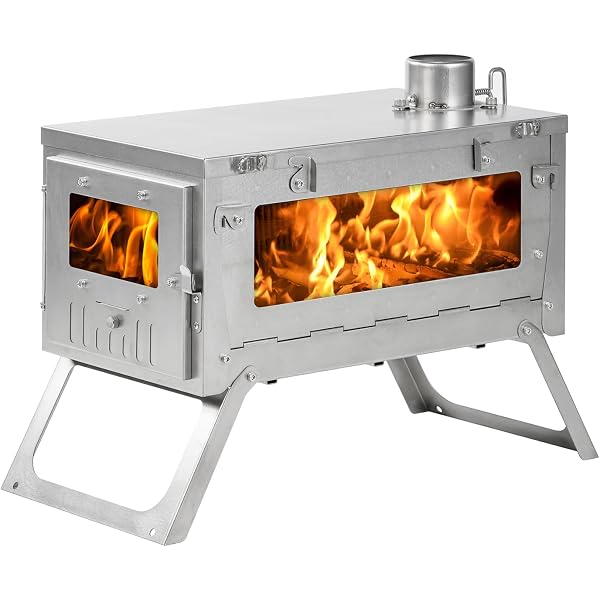 MC TOMOUNT Titanium Folding Tent Stove Wood Burning Stove Ultralight 1mm  Thick Plate for Backpacking Camping Hunting Pipe Included : Amazon.co.uk:  Sports u0026 Outdoors