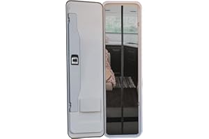 EASYmaxx Zanzariera per carrello da campeggio, 60 x 195 cm, zanzariera per porta con nastri magnetici XXL, protezione dagli insetti per roulotte, zanzariera magnetica, chiusura automatica