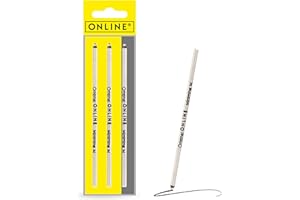 3 pièces recharges de stylo bille multifonction d'Online, D1, largeur de trait M, aussi compatible avec Lamy, Rotring, Cross etc, recharge standard internationale, indélébile, couleur d' encre noire