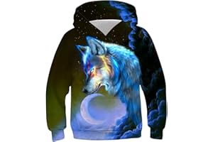 Belovecol Boys Girls Hoodies 3D Novelty Pullover Kids Funny Pullover Sweatshirts Long Sleeve Hooded with Pocket for 6-16 Years