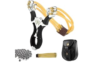‎HUNTINGDOOR Huntingdoor Zwille Steinschleuder Profi für Jagd Edelstahl Schleuder Set Outdoor Jagdschleuder Katapult Sportschleuder Leistungsstarke Slingshot mit Zubehör