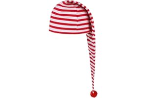 Lipodo Sleeping Cap (56 cm Long) - Men and Women - Nightcap Made from Cotton - Nightcap with a Pompom - Pompom Hat One Size (53-60 cm) - Pointed Cap for Sleeping at Night