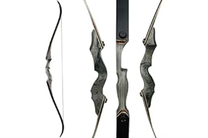 ‎HUNTINGDOOR Huntingdoor 60 Inch Professional Archery Recurve Bow 30-50 lbs Adult Takedown Long Bow Wooden Bow Handle Hunting Bow for Right-Handed Sports Bow Archers