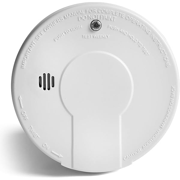 Heiman Smoke Alarms For Home, 10-Year Battery Photoelectric Detector, Mini Fire Alarm, LPCB Approved, DIN EN14604, For House, Garage, With LED Indicator & Silence Button, White