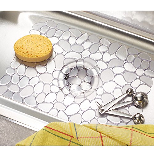 InterDesign 60060EU Pebblz Spülbeckenmatte, durchsichtig - 2