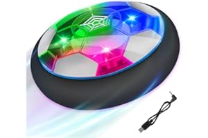 Zhcuves Balón Fútbol Flotant Juguete Niños 3 4 5 6 7 8 9 10 Años Recargable Pelota Futbol con Luces LED Balones Futbol Air Power Soccer para Regalos Navidad Cumpleaños Juego Infantil