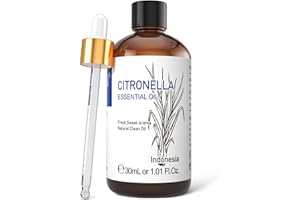 HIQILI Citronella Essential Oil 30ML, 100% Pure Undiluted for Aromatherapy Diffuser for Home - 1 Fl Oz