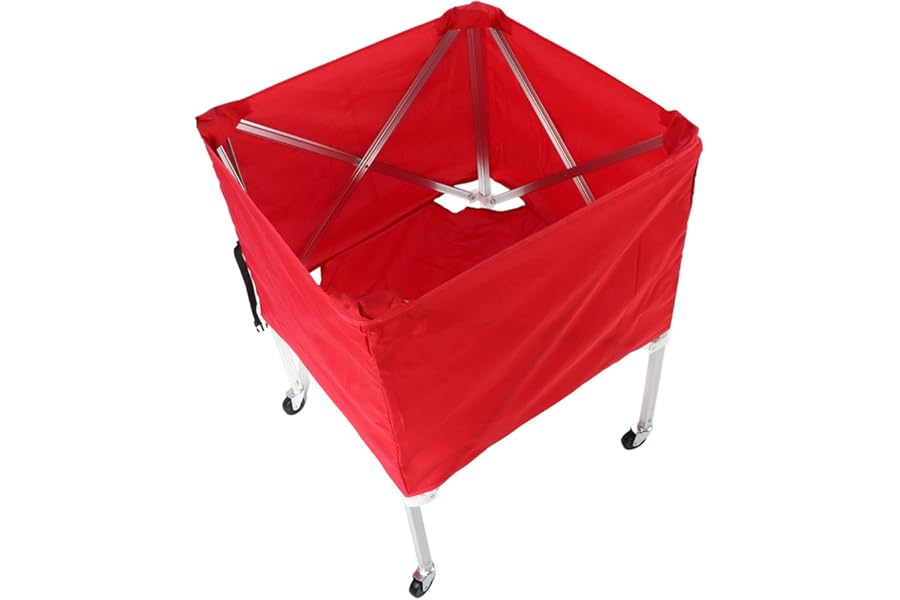 Vomeko Volleyball Cart with Wheels, Rolling Ball Storage Cart,Ball Cart,Foldable Ball Equipment Cart,Large Capacity, for Football Volleyball