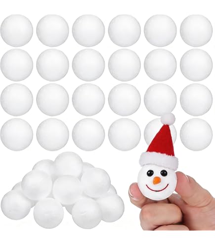 60 Boules En Polystyrène 5 Tailles - Boules Mousse Pour Artisanat, Décoration Et Projets Créatifs