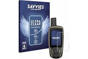 savvies Protector Pantalla para Garmin GPSMAP 65 (6 Unidades) Película Ultra Transparente
