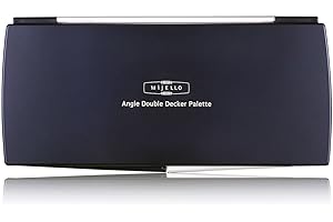 Mijello Wasserfarbenpalette MWP-1740 Airtight Double Decker 40 Wells 370x180x30mm (14.56 x 7.08 x 1.18 inch) - Schwarz, Stapelbar, modular, Kunststoff Harz Keramik