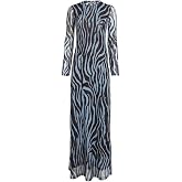Tommy Hilfiger Tjw Zebra Maxi Knit Dress Elbise Kadın