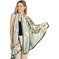 Trillion London® Silk Scarf | Long Neck Scarf for Women | Ladies Lightweight Scarves | Shawl Wraps | Suitable for Daily Life | Travelling & Gifting | Soft Finish| Size-180cm*90cm