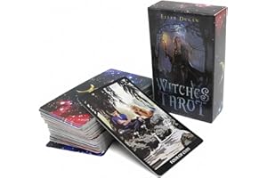 OCDSLYGB 78PCS Tarot Cards for Beginner Set Tarot Cards Witch Tarot Cards Fate Forecasting Cards Game Set For Beginner Deck of Cards Witchcraft Supplies Divination Tool (TDD1131A)