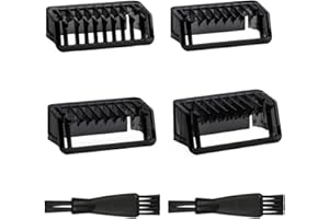 GJKLO 4 Stück Intimhautschutz Körperkamm mit 1/2/3/5 mm Schutzkamm-Set für QP2520 QP2530 QP2620 QP2630 QP6551, Elektrorasierer-Aufsätze Zubehör