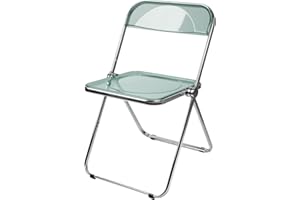LANTUS Lot de 1 chaises rembourrées Pliantes, Peu encombrantes, Structure en métal argenté-46 * 46 * 75cm (Vert)-1PC