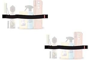 TrunkExpert Car Cierre de autoadherente Tiras, Juego de Dos, 60x5x0.3cm, Organizador de Maletero, Dos Compartimentos, Flexible, Resistente, Negro, Impermeable, para Fijar Objetos Transportados