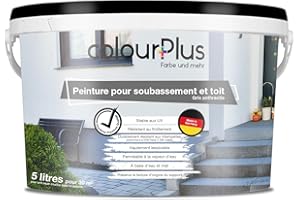 COLOURPLUS FARBE UND MEHR colourPlus Peinture Façade & Toiture 5L – Gris Anthracite – Peinture Extérieure Haute Opacité | Résistante aux Intempéries & Imperméable | Idéale pour Tuiles, Crépi, Béton & Maçonnerie