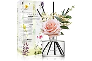 COCOD'OR COCODOR Difusor de Varillas con Rosa/Brisa de Abril (April Breeze) / 200ml / Ambientadores de Hogar, Ambientador Varillas, Regalo Madre Profesora, Regalo Día del Madre