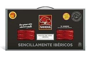 Navidul - Maletín de Paleta de Cebo Ibérica (50% raza ibérica) freshpack envasado al vacío - 10x70g, Total 700g