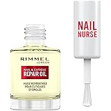 Rimmel London, Nail Care Cuticle Repair Oil, Olio Idratante riparatore per Unghie e Cuticole, Formula Vegana con Vitamina E, 