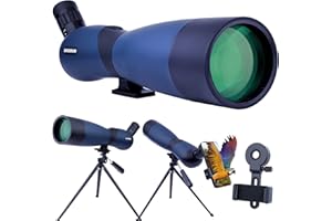 NEYLANG HD Telescopio Terrestrecon el Trípode y el Adaptador de Teléfono, 25-75x70 BAK 4 Prisma de 45 Grados en Angulo Ocular, Spotter Scope, para Tiro al Blanco, Caza, Observación de Aves, 100% Impermeable