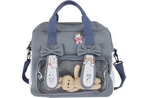 LUI SUI Girls Kawaii Backpack with Kawaii Accessories Kawaii Bag Cute Crossbody Bags Top-Handle Bag