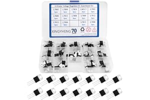 XINGYHENG BGTXINGI 70Pcs 14 Values Three Terminal Positive & Negative Voltage Regulator Transistor Kit T0-220 (L7805, L7806, L7808, L7809, L7812, L7815, L7824, L7905, L7906, L7908, L7909, L7912, L7915, LM317)