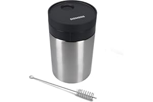 DEKAROX Contenitore per latte isolato per Bosch Siemens 576166 00576166 TZ70009 TZ80009N + spazzola di pulizia per macchina da caffè EQ.7
