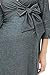 My Tummy Maternity Wrap Dress Michelle Collar Denim Grey L (Large, Grey )