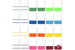 Yarotm Marque Page Adhesif - 480 Pièce Onglets Adhésifs Repositionnables Grand 4x2.5cm - 12 Couleurs Marqueurs Autocollants Page Sticker Index Tabs pour le Bureau, les étudiants, étiquettes de Lecture