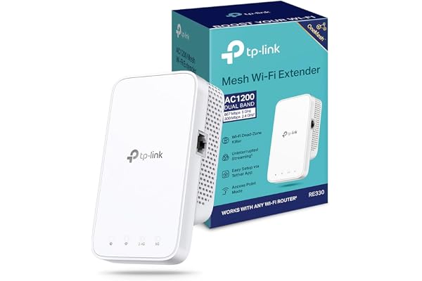TP-Link RE330 WiFi Repeater, AC1200 Mbps WiFi Amplifier, Gigabit Ethernet Port, Powerful WiFi Repeater, Compatible with Internet Boxes, Enjoy Without Changing Your Box
