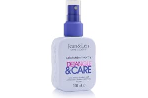 Jean & Len Lättkamningsspray Detangle & Care, vegan, 100 ml | För alla hårtyper, reder ut håret & underlättar utkamning, Detangling, fruktig doft, utan silikoner & parabener