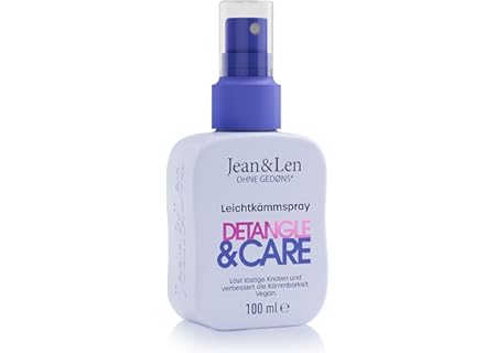 Jean & Len lätt kamspray Detangle & Care, lämplig för alla hårtyper, reder ut håret & förbättrar kam - Amazon Deal & Rabatt