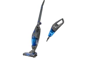 Russell Hobbs® Centaur 2 in 1 Cordless, Bagless Stick Vacuum, 800W, 2 Speed Settings, 60-Min Run Time, for Carpets & Hard Floors with Crevice & Brush Tool, 2 Year Guarantee in Grey & Blue RHSV2211