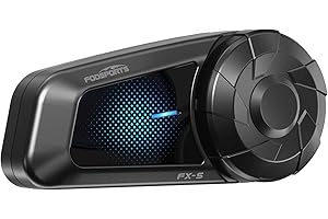 Fodsports FX-S Intercomunicador Casco Moto Bluetooth 5.4, Intercomunicador de 2 Vías para Motocicleta, IP67 Impermeable, Carga Rápida, Cancelación de Ruido CVC, Emparejamiento Universal(1 Paquete)