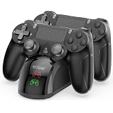 Y Team Charger Dock Station for PS4, 1.8 Hrs Fast Charging for PS4 Charging Station, with LED Indicator Charging Chip, Dual U