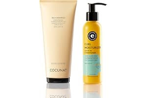 ‎COCUNAT COCUNAT | Paket Stärkendes Shampoo + Leave-In-Conditioner Stärkt und nährt | Professionelle Locken | Bändigt Frizz | Curly-Methode | Toxinfrei | Ohne Silikone und Parabene